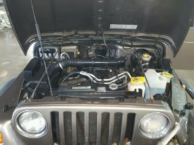 1J4FA49S62P774129 - 2002 JEEP WRANGLER / GRAY photo 7