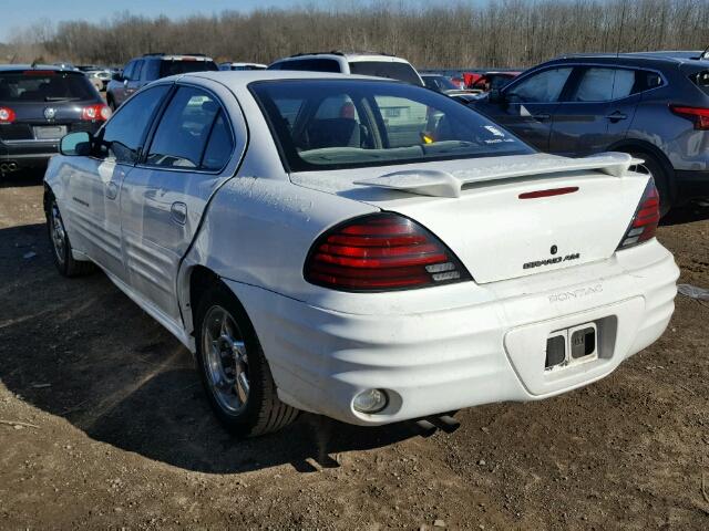 1G2NF52T61C202788 - 2001 PONTIAC GRAND AM S WHITE photo 3