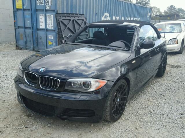 WBAUN7C57CVM25528 - 2012 BMW 135 I BLACK photo 2