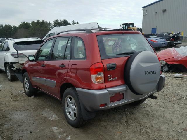 JTEGH20VX30110360 - 2003 TOYOTA RAV4 RED photo 3