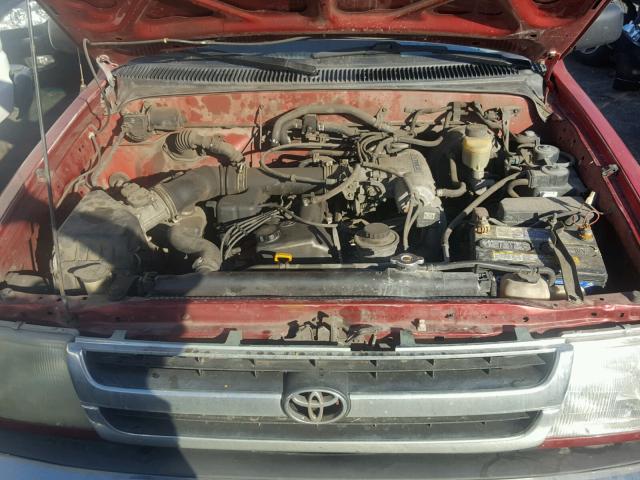 4TANL42N5WZ115562 - 1998 TOYOTA TACOMA RED photo 7