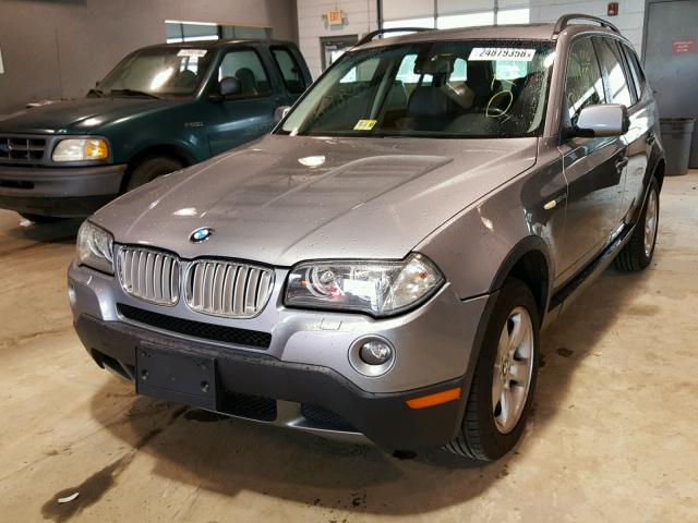 WBXPC93438WJ20685 - 2008 BMW X3 3.0SI GRAY photo 2