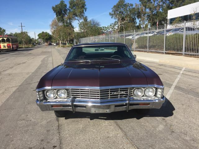 0000166397L120938 - 1967 CHEVROLET CAPRICE MAROON photo 2