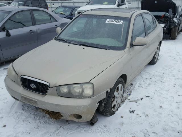 KMHDN45D13U559426 - 2003 HYUNDAI ELANTRA GL GOLD photo 2