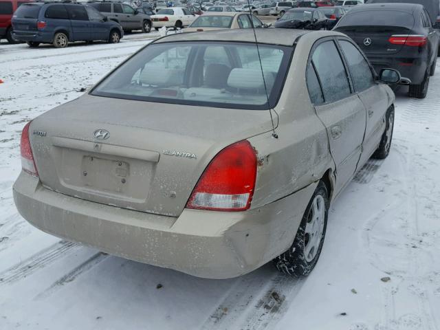 KMHDN45D13U559426 - 2003 HYUNDAI ELANTRA GL GOLD photo 4