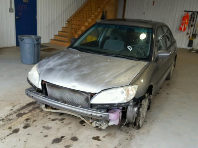 2HGES26894H510519 - 2004 HONDA CIVIC EX SILVER photo 2