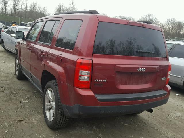 1C4NJRFB7ED846304 - 2014 JEEP PATRIOT LA MAROON photo 3