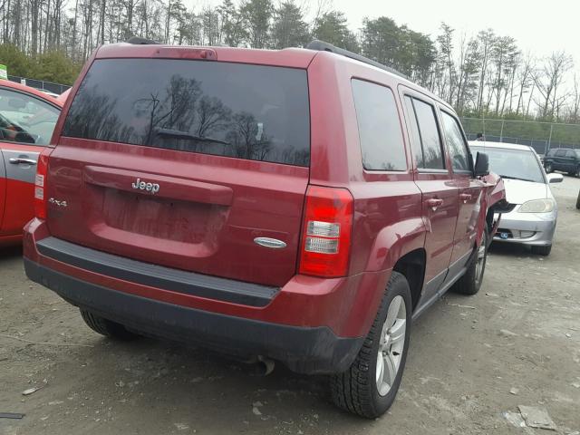 1C4NJRFB7ED846304 - 2014 JEEP PATRIOT LA MAROON photo 4