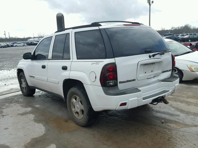 1GNDS13S222423790 - 2002 CHEVROLET TRAILBLAZE WHITE photo 3