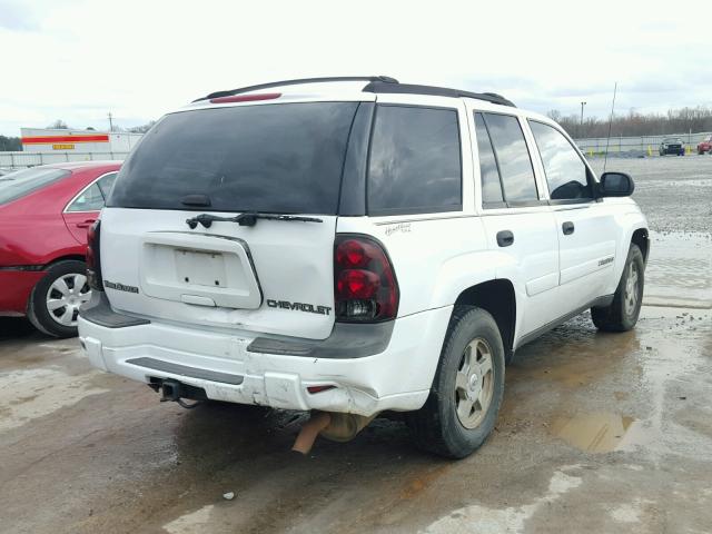 1GNDS13S222423790 - 2002 CHEVROLET TRAILBLAZE WHITE photo 4