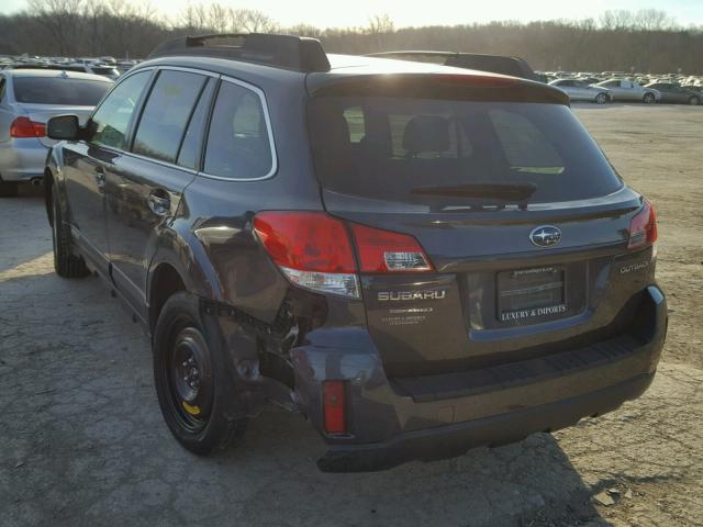 4S4BRCGC6A3380053 - 2010 SUBARU OUTBACK 2. GRAY photo 3