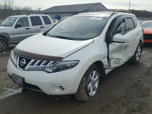 JN8AZ1MU5AW005369 - 2010 NISSAN MURANO S WHITE photo 2