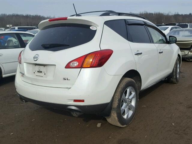 JN8AZ1MU5AW005369 - 2010 NISSAN MURANO S WHITE photo 4