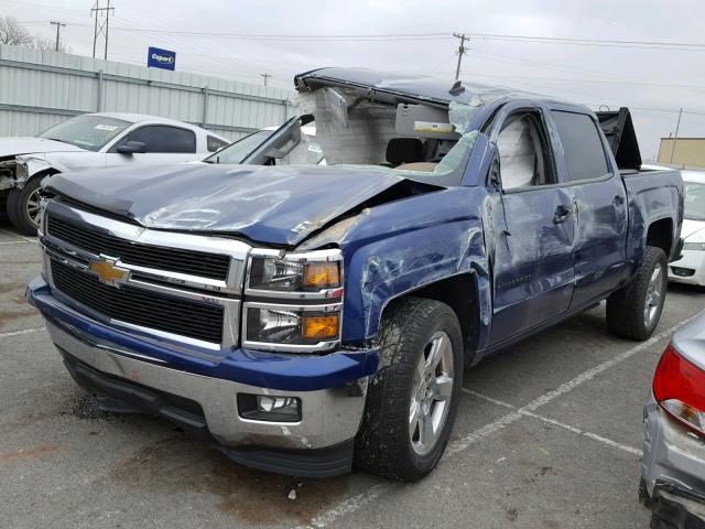 3GCPCREC2EG203715 - 2014 CHEVROLET SILVERADO BLUE photo 2