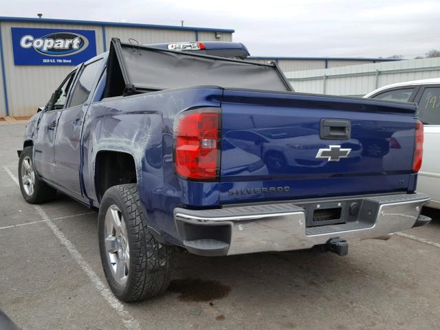 3GCPCREC2EG203715 - 2014 CHEVROLET SILVERADO BLUE photo 3