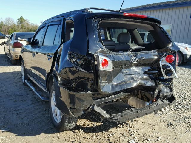 5NMSH4AG5AH342114 - 2010 HYUNDAI SANTA FE S BLACK photo 3