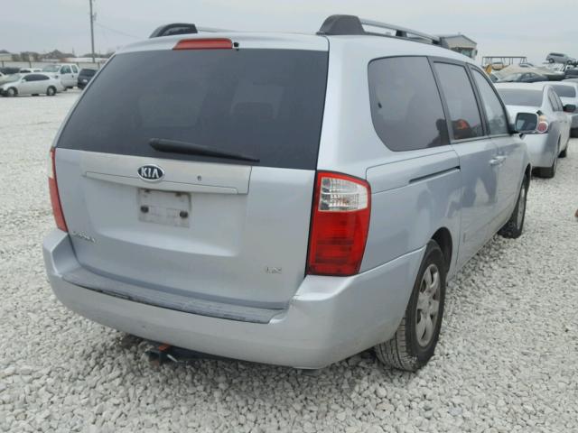 KNDMB233776115652 - 2007 KIA SEDONA EX SILVER photo 4