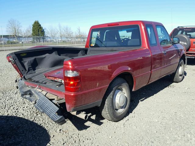 1FTYR14U54PA09141 - 2004 FORD RANGER SUP RED photo 4