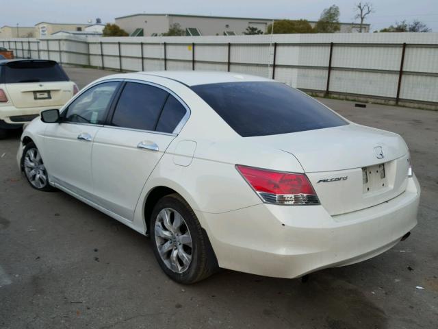 1HGCP36808A077269 - 2008 HONDA ACCORD EXL WHITE photo 3