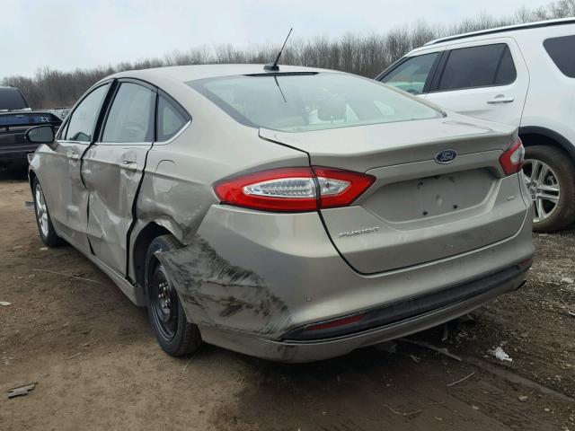 3FA6P0H70FR168534 - 2015 FORD FUSION SE GOLD photo 3