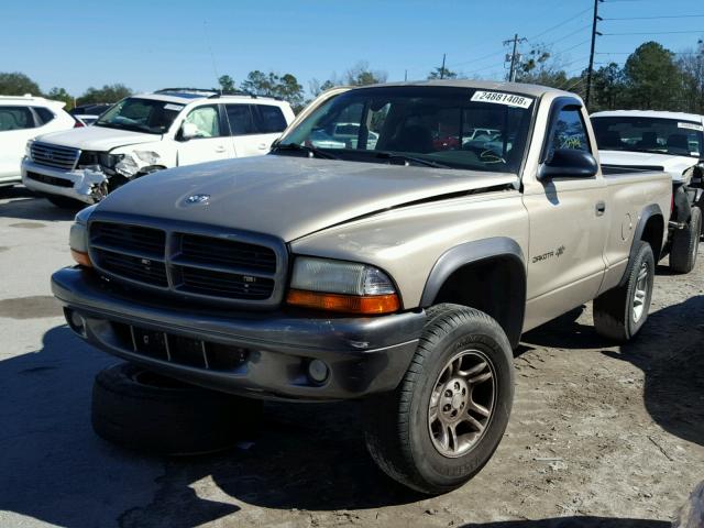 1B7GG16X82S702935 - 2002 DODGE DAKOTA BAS GOLD photo 2