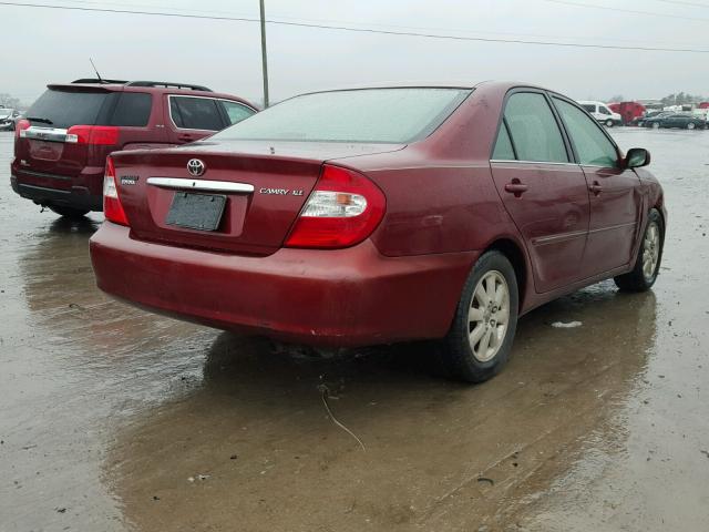 4T1BE30K84U266017 - 2004 TOYOTA CAMRY LE RED photo 4