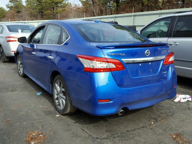 3N1AB7AP4DL742660 - 2013 NISSAN SENTRA BLUE photo 3