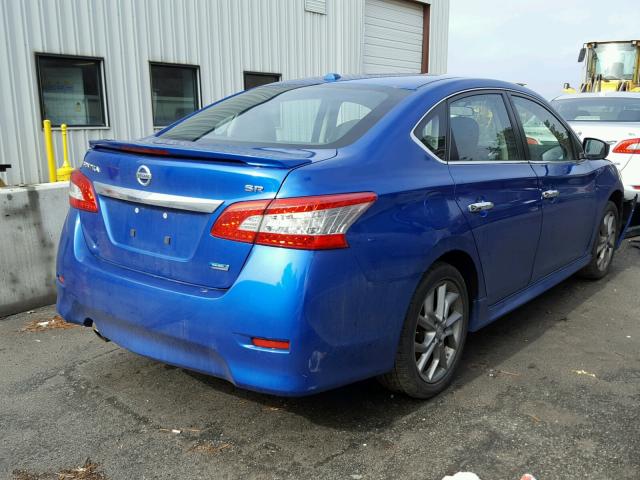 3N1AB7AP4DL742660 - 2013 NISSAN SENTRA BLUE photo 4