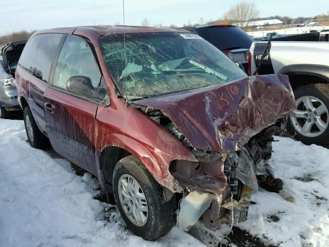 1B4GP44382B725016 - 2002 DODGE GRAND CARA MAROON photo 1