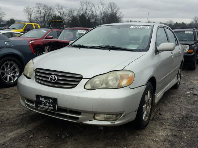 1NXBR32E33Z102359 - 2003 TOYOTA COROLLA CE SILVER photo 2