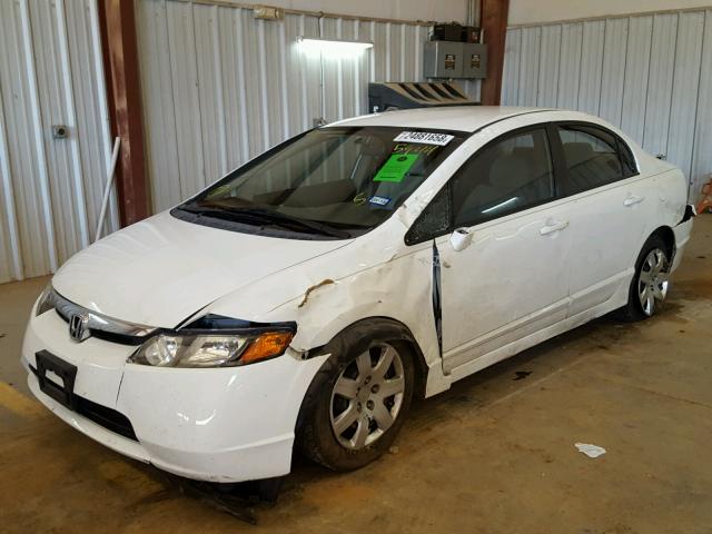 2HGFA16518H325944 - 2008 HONDA CIVIC LX WHITE photo 2