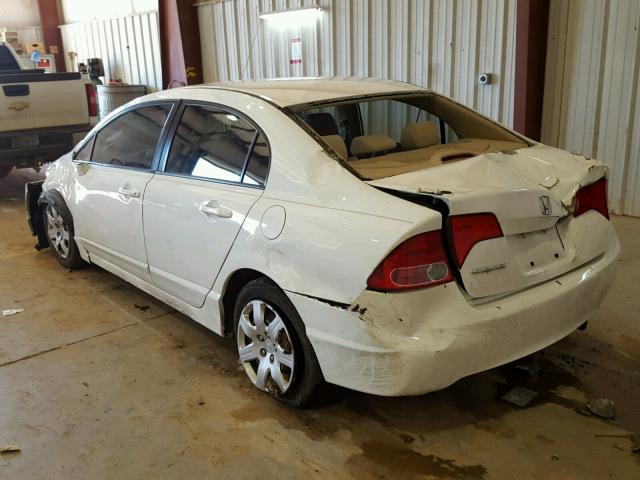 2HGFA16518H325944 - 2008 HONDA CIVIC LX WHITE photo 3