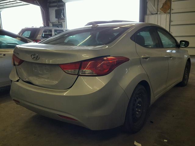 5NPDH4AE9BH029773 - 2011 HYUNDAI ELANTRA GL SILVER photo 4