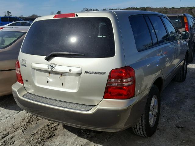 JTEGF21A030100857 - 2003 TOYOTA HIGHLANDER BEIGE photo 4