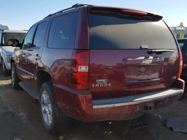 1GNFK33079R198982 - 2009 CHEVROLET TAHOE K150 MAROON photo 3