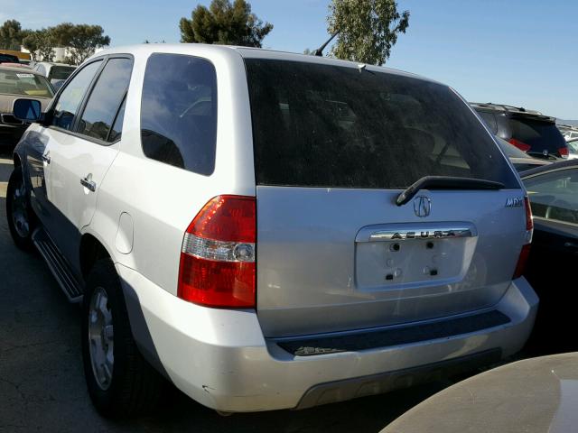 2HNYD182X2H528544 - 2002 ACURA MDX SILVER photo 3