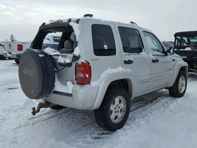 1J8GL58K82W232606 - 2002 JEEP LIBERTY LI SILVER photo 4