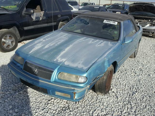 1C3EU4532RF243392 - 1994 CHRYSLER LEBARON BA BLUE photo 2