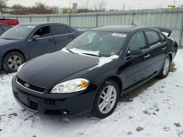 2G1WC5E34C1100590 - 2012 CHEVROLET IMPALA LTZ BLACK photo 2