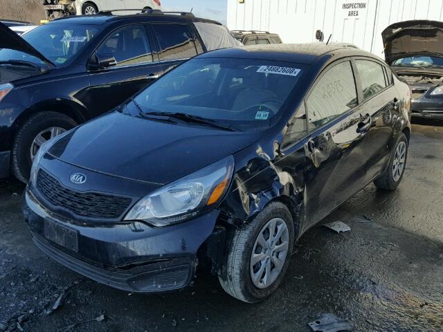 KNADM4A32F6465971 - 2015 KIA RIO LX BLACK photo 2