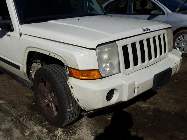 1J8HG48K96C293487 - 2006 JEEP COMMANDER WHITE photo 9