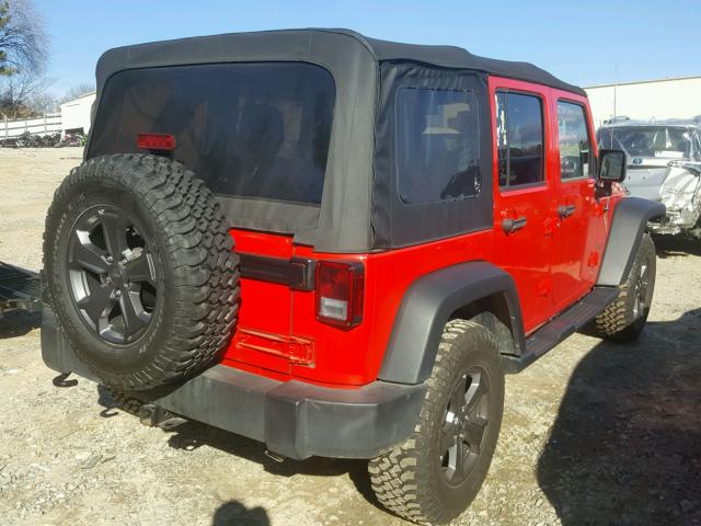 1C4BJWDG0FL764499 - 2015 JEEP WRANGLER U RED photo 4