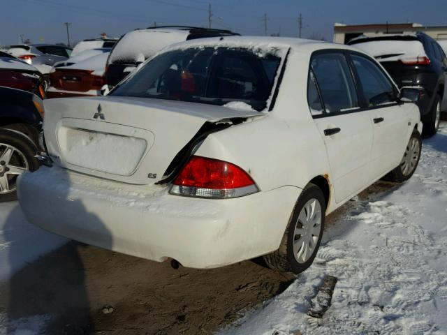 JA3AJ26E26U014997 - 2006 MITSUBISHI LANCER ES WHITE photo 4