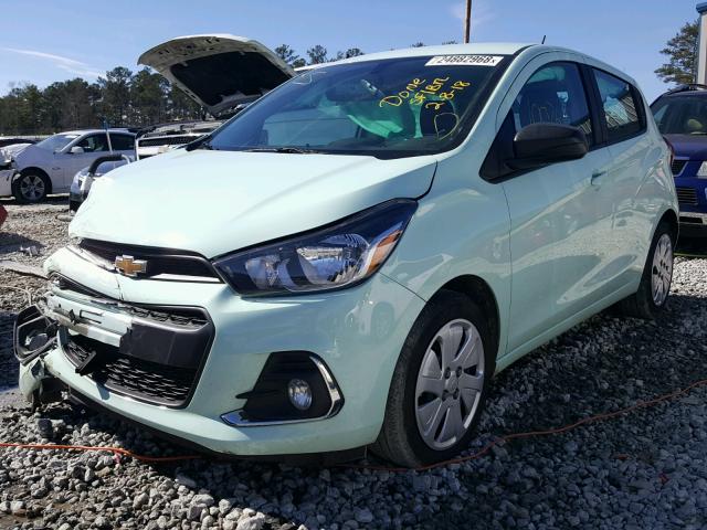 KL8CB6SA8HC793891 - 2017 CHEVROLET SPARK LS TURQUOISE photo 2