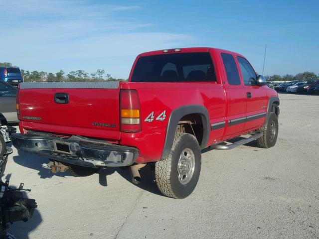 1GCHK29U92E187033 - 2002 CHEVROLET SILVERADO RED photo 4