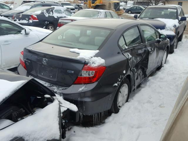 2HGFB2F60CH514816 - 2012 HONDA CIVIC HF GRAY photo 4