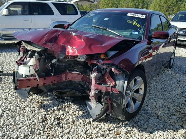 2C3CDXHG5HH515633 - 2017 DODGE CHARGER SX MAROON photo 2