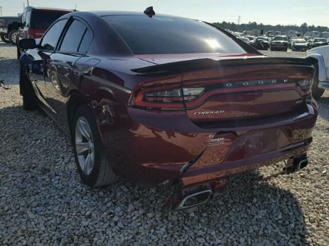 2C3CDXHG5HH515633 - 2017 DODGE CHARGER SX MAROON photo 3