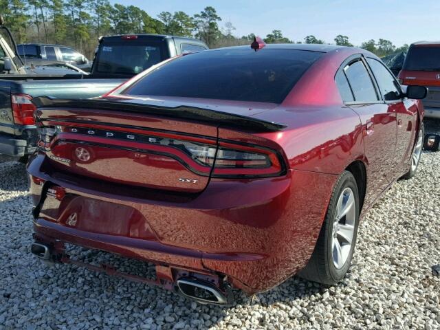 2C3CDXHG5HH515633 - 2017 DODGE CHARGER SX MAROON photo 4