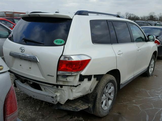 5TDBK3EH0CS096586 - 2012 TOYOTA HIGHLANDER WHITE photo 4